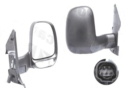 Oglinda exterioara Ford Transit (Ve83), 06.1994-07.2000, Dreapta, reglare electrica; carcasa neagra; incalzita; geam convex; cromat; lung foto