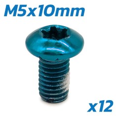 Șuruburi M5X10 pentru disc de fr&acirc;nă 12 buc albastru