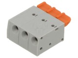 Conector regletă PCB AMPHENOL ANYTEK GB 6A 3 pini GB0010318000G