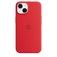 Husa de protectie Apple Silicone Case with MagSafe pentru iPhone 14, (PRODUCT)RED