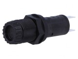 Clemă siguranțe cilindrice 5x20mm 10A neagră 250VAC pe panou, SCHURTER
