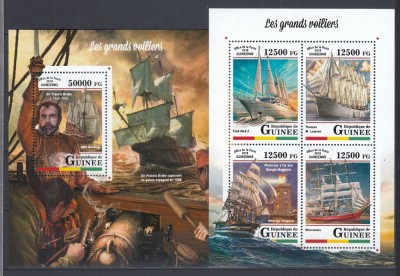 Guinea 2018 - VELIERE MARI - BL + KB - MNH foto
