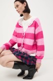 Medicine cardigan culoarea roz, călduros