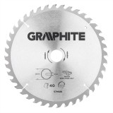 Disc circular pentru lemn Graphite 255 x 30 mm, 40 dinti, vidia