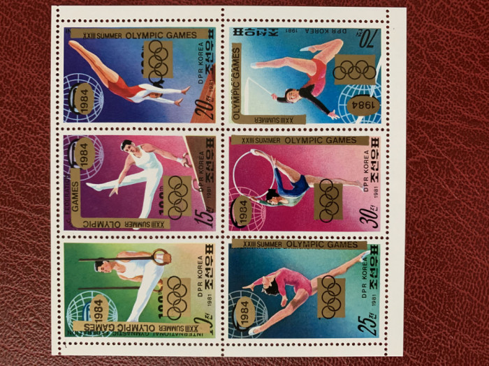 coreea de nord - Timbre sport, jocurile olimpice 1984, nestampilate MNH