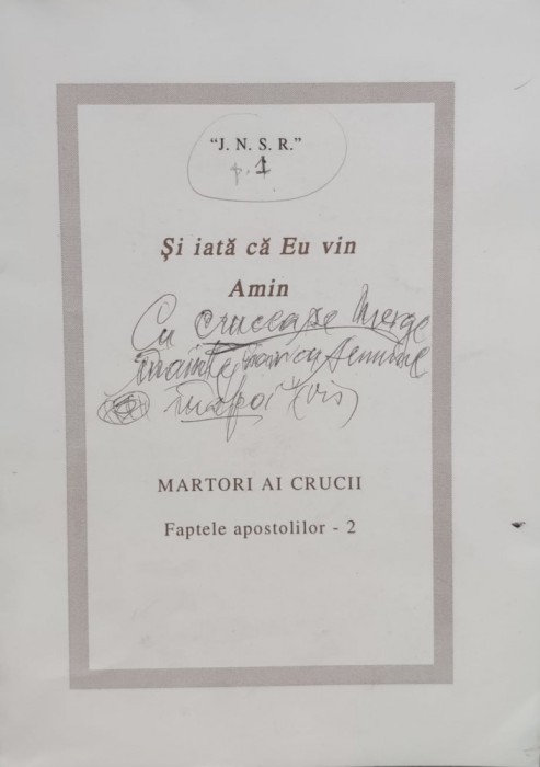 Si Iata Ca Eu Vin Martori Ai Crucii - Necunoscut , E669