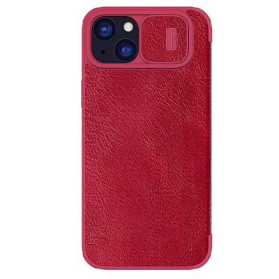 Husa pentru iPhone 15 Plus - Nillkin QIN Leather Case - Red foto