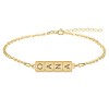 Bratara personalizata cu design piese de domino - argint 925 placat cu aur 24K