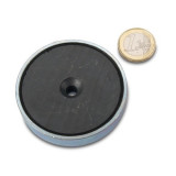 Magnet ferita oala &Oslash;63 mm, cu gaura ingropata, putere 29 kg