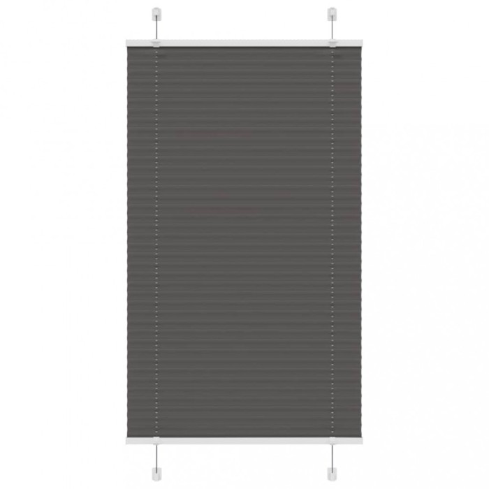 vidaXL Jaluzea plisată negru 70x150 cm Lățime țesătură 69,4cm poliester