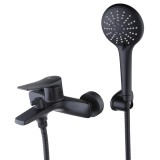 Baterie Cada cu Pipa Scurta Monopiesa Dus de Mana in 3 Pozitii Lemark Bronx LM3714BL Negru