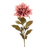 Floare Artificială, Dalie, Tulpină Lungă, Culoare Roz-Bej, 70cm