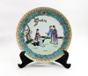 Farfurie decorativa portelan HONG KONG anii &#039;60 realizata in stilul QIANLONG 31 cm diametru