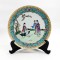 farfurie decorativa portelan HONG KONG anii &#039;60 realizata in stilul QIANLONG 31 cm diametru