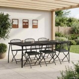 vidaXL Set de Mobilier pentru Exterior 7 pcs Antracit Fier și Oțel 3422899