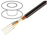 Cablu Microfon Negru 4x0,22mm&sup2; OFC