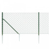 Gard plasa de sarma cu tarusi de fixare, verde, 0,8x10 m GartenMobel Dekor, vidaXL