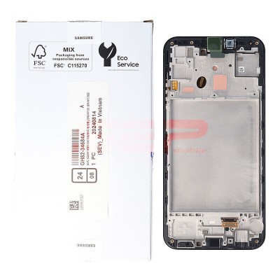LCD+Touchscreen cu Rama Samsung Galaxy M15 / M156 BLACK Original Service Pack foto