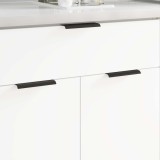 vidaXL M&acirc;nere 725 pcs Negru 120 x 39.6 x 17 mm Aluminiu 864697