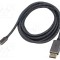 Cablu Goobay DisplayPort la USB-C textil 3m negru-argintiu 4K UHD
