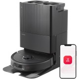 Aspirator robot Roborock Qrevo Plus QRPS52-00, Aspirare uscata si cu mop, 7000Pa, 0.3l, Statie incarcare 2in1, Negru