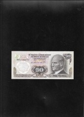 Turcia 50 lire 1970 seria734652 unc foto
