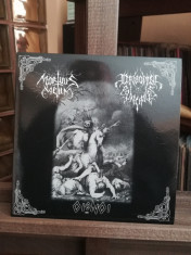 Vinil black metal split 7&amp;#039;&amp;#039;: Mortuus Caelum / Diabolical Principles 2013 foto