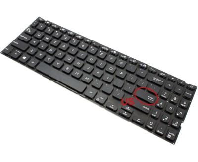 Tastatura Asus VivoBook X509DA layout US fara rama enter mic, VivoBook X509FA layout US fara rama enter mic foto