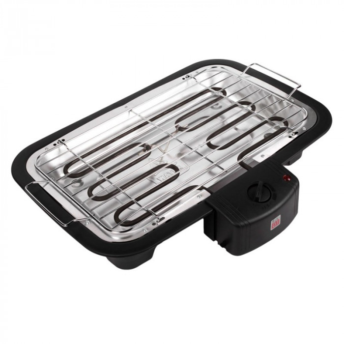 Gratar electric pentru barbeque, 2000 W, Negru