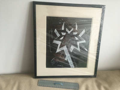 PAUL NEAGU, STARHEAD( CAP-STEA) DESEN ALB-NEGRU INTITULAT SI SEMNAT &amp;rdquo;NEAGU P.&amp;rdquo; 28 X 24 CM foto