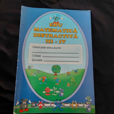Reviste vintage-Revista MATEMATICA DISTRACTIVA III-IV,Aventura cunoasterii foto