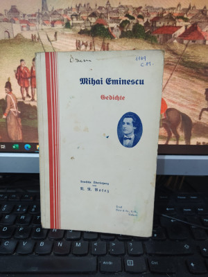 Mihai Eminescu, Gedichte, Deutsche Uberfetzung von R.R. Botez, Socec 1931, 104 foto