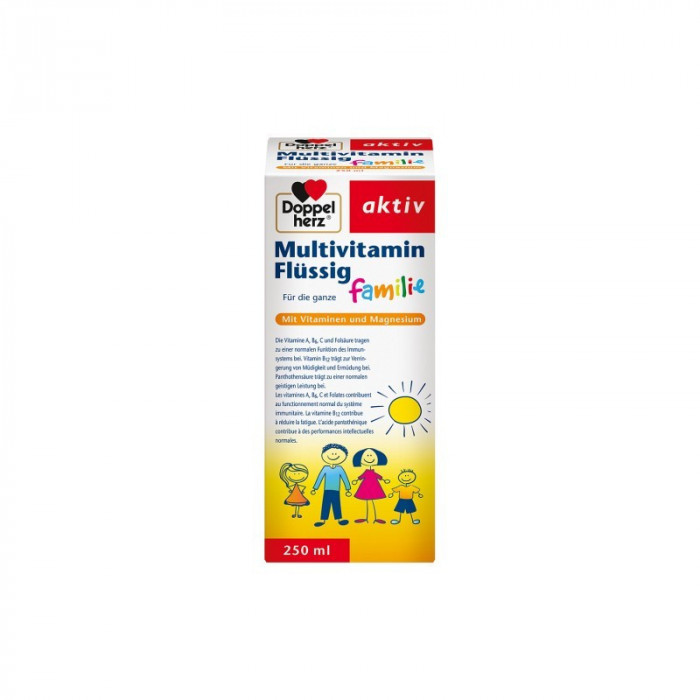 Supliment, Doppel Herz, Multi-Vitamine Family, Contribuie la Metabolismul Energetic, 250ml