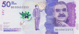 Bancnota Columbia 50.000 Pesos 2018 - P462 UNC ( Gabriel Garcia Marquez )