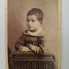 Foto carton CDV veche, B. Danilovic, Timișoara / Temesvar, portret băiat