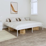 Cumpara ieftin Cadru pat metalic, alb, 180x200 cm