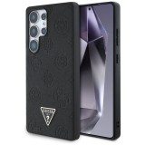 Husa Samsung Galaxy S25 Ultra Guess Peony Grained Hot Stamp Triangle Logo MagSafe, negru, GUHMS25LPGBTMK