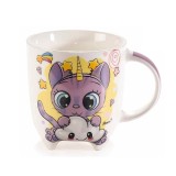 Cumpara ieftin Cana portelan multicolor Unicorn Kids 9x9.5 cm, 350 ml
