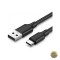 Cablu Date si Incarcare USB-A - USB-C UGREEN US287 18W 0.25m Negru
