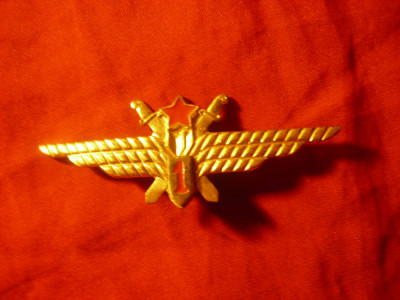 Insigna Militara Pilot cl. I , URSS , metal si email , 7x2,5cm foto