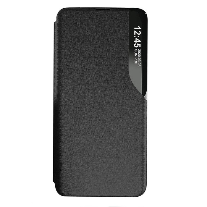 Husa flip din piele compatibila cu samsung galaxy s22,htpmag,e-fold, black