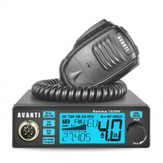 Statie Radio CB Avanti KARMA, 12-24V, ASQ, RFGain, Filtre Zgomot, RX Compander, TX Gate