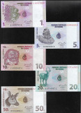 Set Congo 1 + 5 + 10 + 20 + 50 centimes unc 1997, Africa
