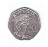 Moneda Mauritius 10 rupees 2016, stare foarte buna, curata