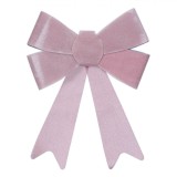 Fundită Decorativă Crăciun, Catifelată, Roz, 23.5x30cm, PVC, Oem