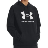 Hanorac Bărbați Under Armour Rival Fleece &ndash; Original, Negru, Bumbac, Nou, cu eticheta, L, M, S, XL