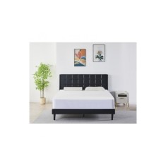 Pat Tapițat Piele Sintetica Negru cod 6230 160x200 cm, Somiera +&nbsp;Saltea&nbsp;160x200