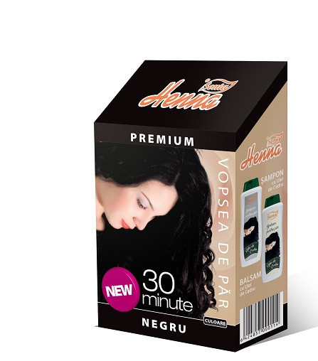 Vopsea par henna sonia premium negru 60gr kian cosmetics