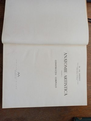 Gheorghe Ghitescu - Anatomie artistica 3 volume ,1962 foto