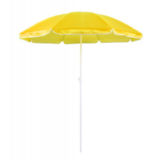 Umbrela de plaja, &oslash;1500 mm, Everestus, 20FEB17127, Nylon, Galben, Alb, saculet inclus